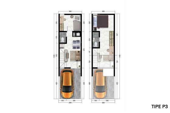 Denah Cluster Pinus P3